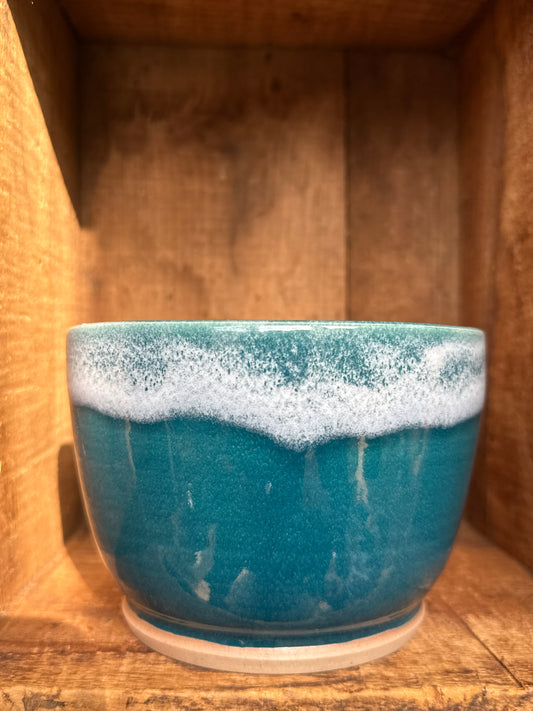Teal Sea-foam Bowl