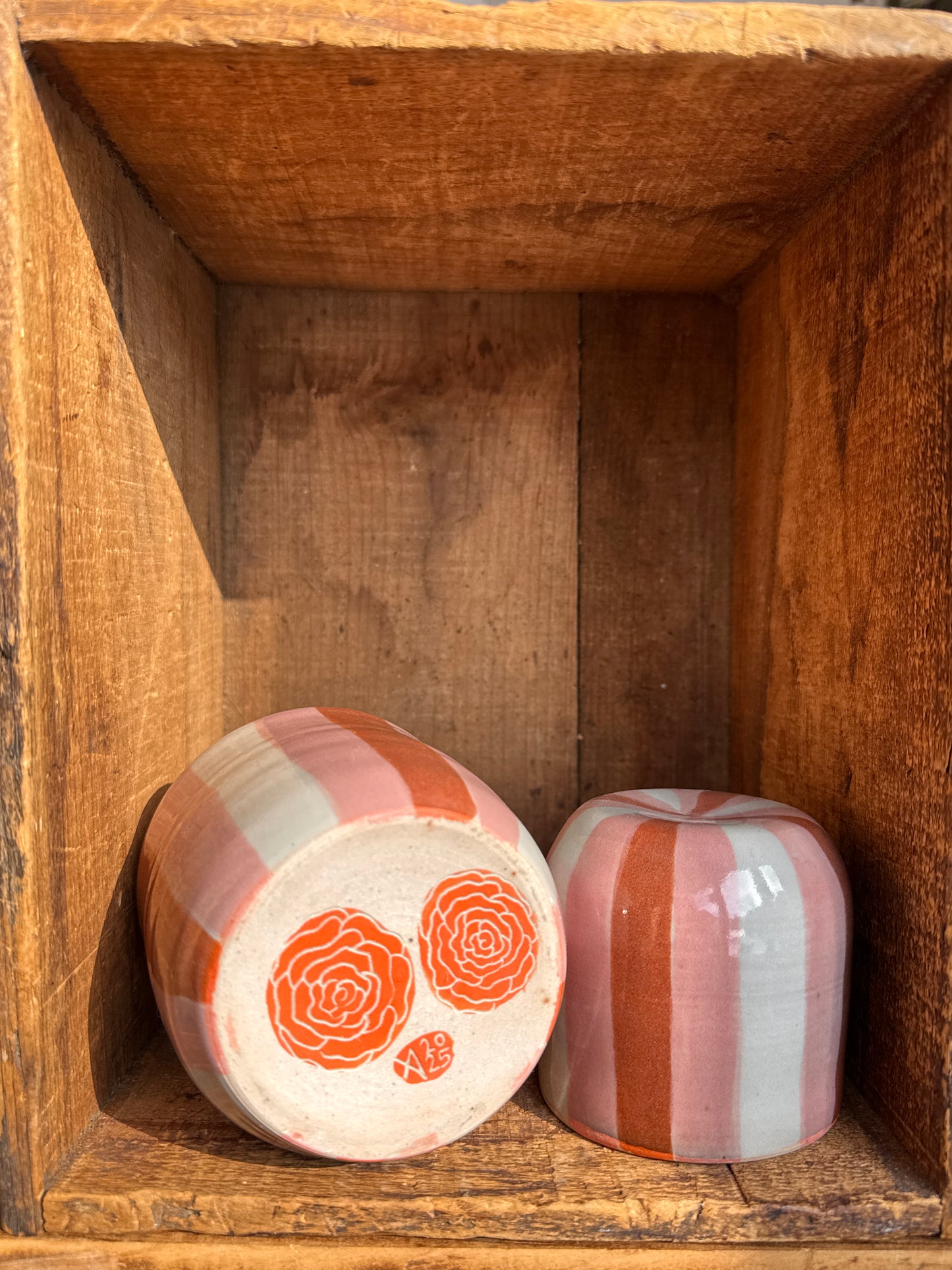 Stripy Decanter and Cup