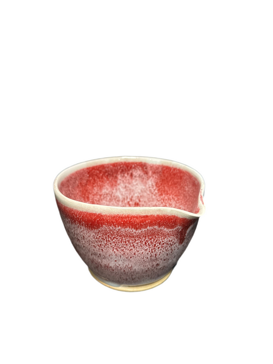 Red and Pink Spouted Bowl